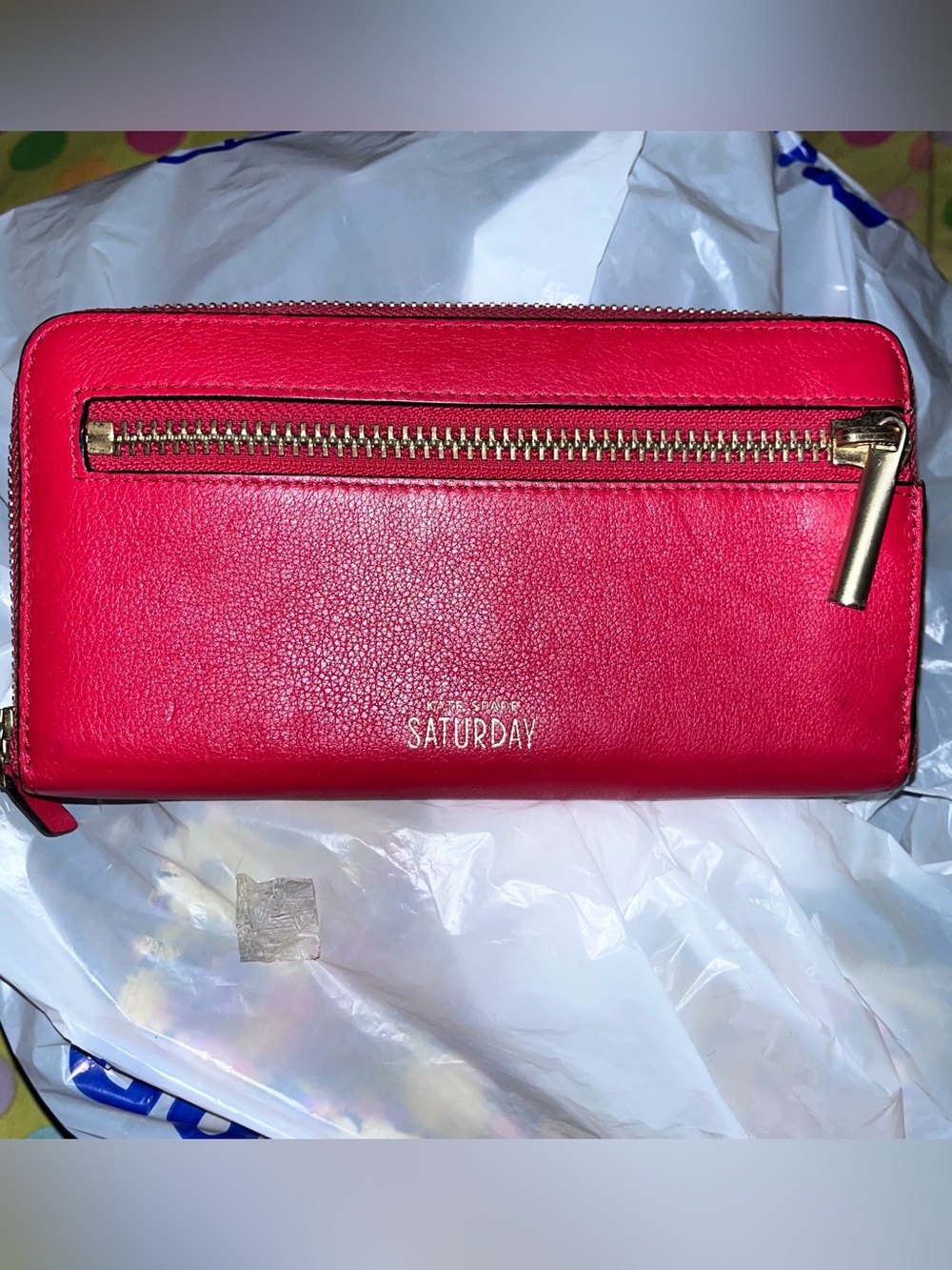 Kate spade Red Leather Zip Wallet
